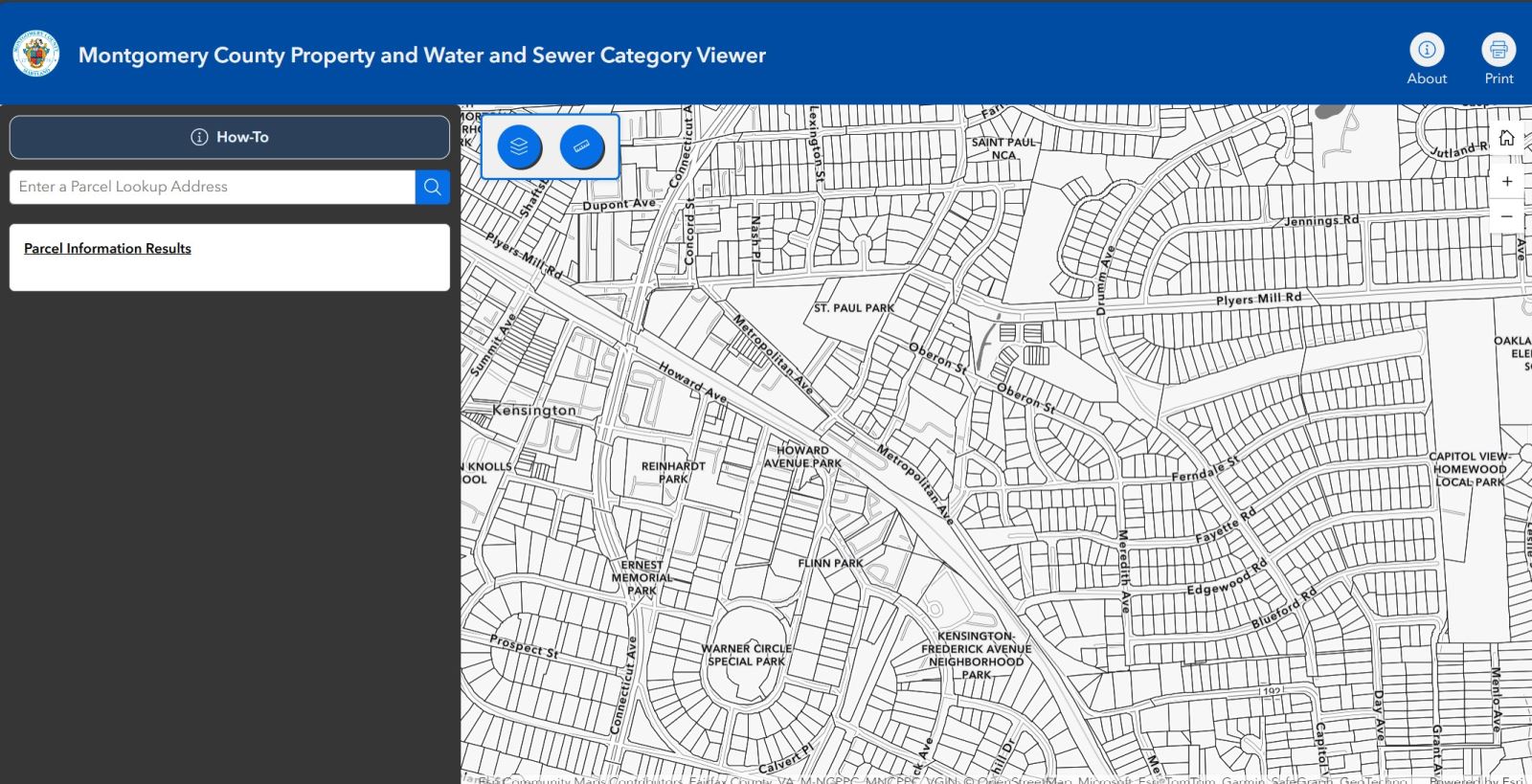 screenshot of Property Map Viewer - visit map viewer