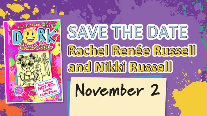 Dork diaries book and note to Save the Date