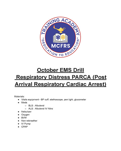 Thumbnail of Respiratory Distress PARCA document