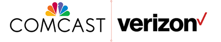 Comcast/Verizon logos