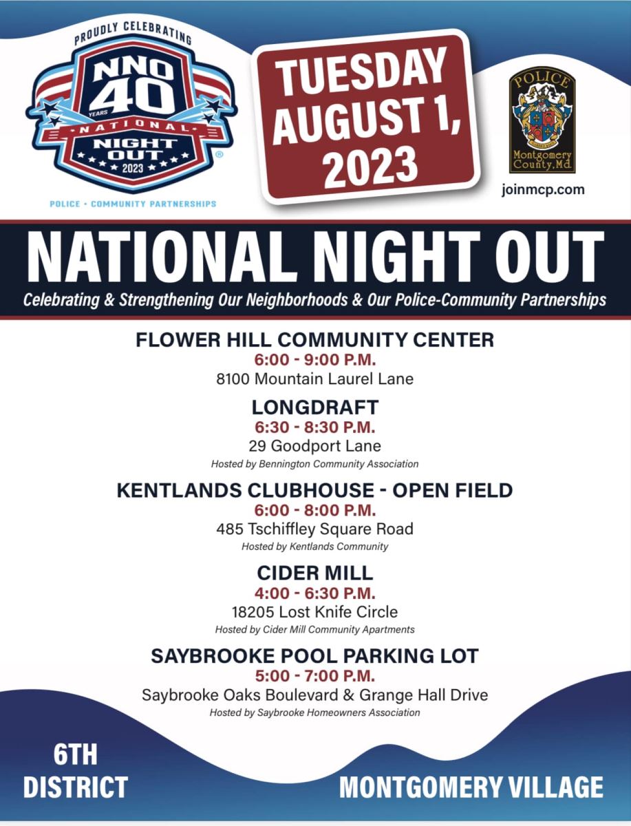 It's National Night Out. Here are the events in DC, Maryland, NoVa.