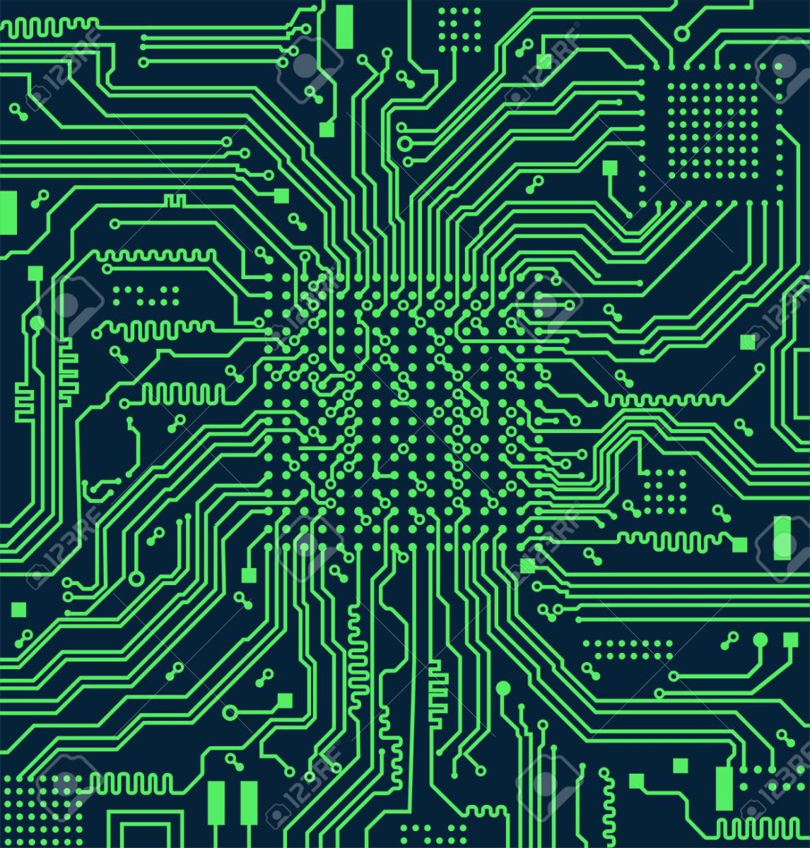 image of a green circuit board