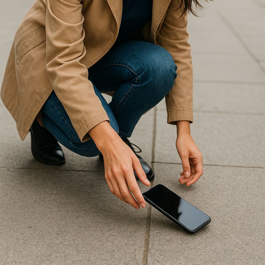 young woman picking up a phone