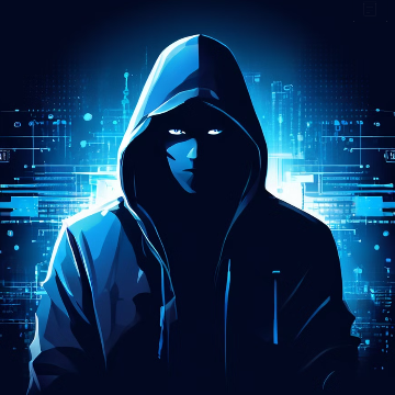 phantom hacker in a hoodie on a computer screeen