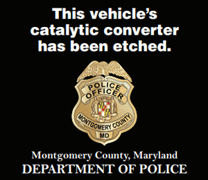 Window cling for Catalytic Converter Etching Program