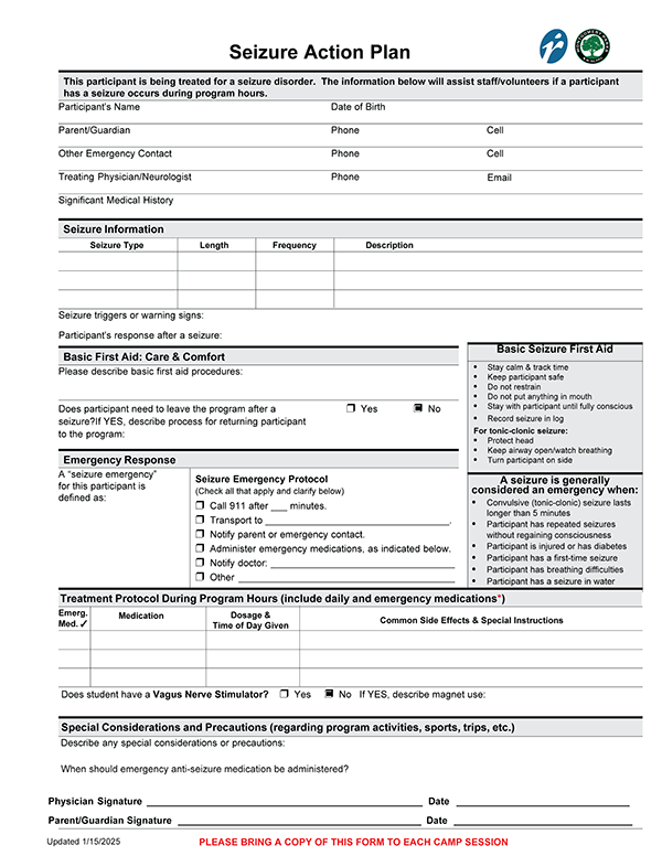 Seizure Action Plan image