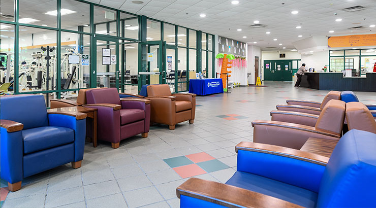 View toward information desk - Gwendolyn E. Coffield Community Recreation Center