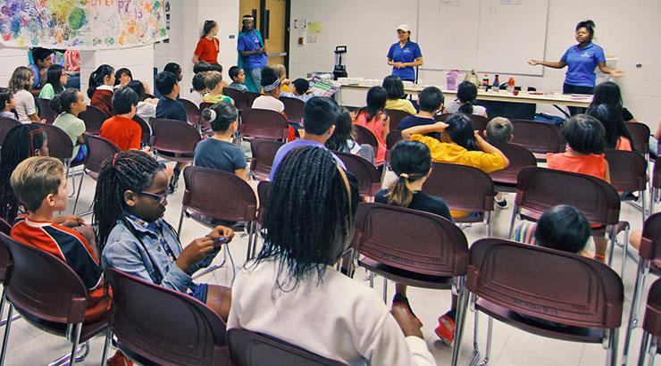 Presentation to youth - Clara Barton Neighborhood Recreation Center