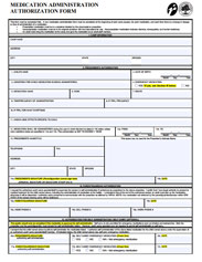 Authorization for Medication Form image