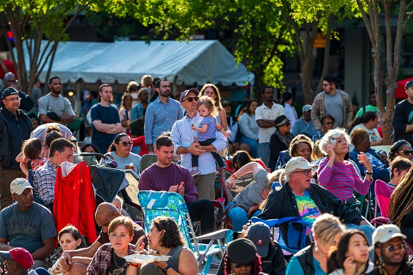 People attending an event