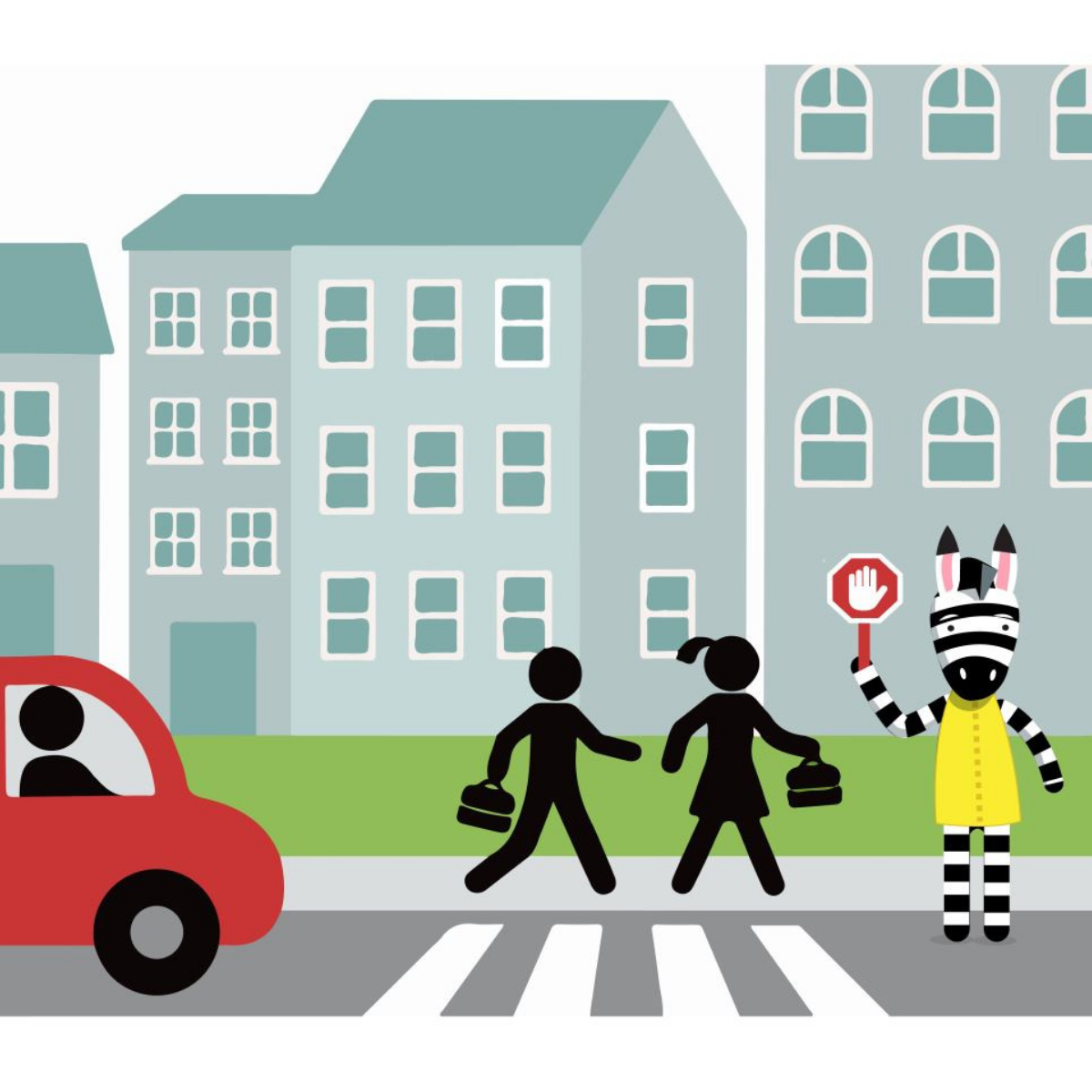 Safe Routes to School Mascot Zeal the Zebra
